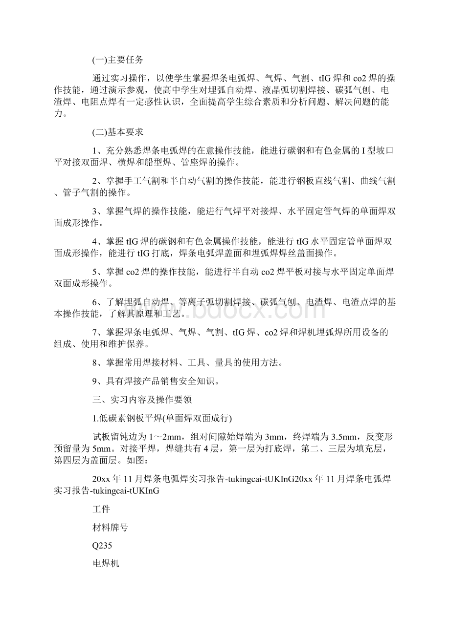 焊条电弧焊实习心得Word文档格式.docx_第2页