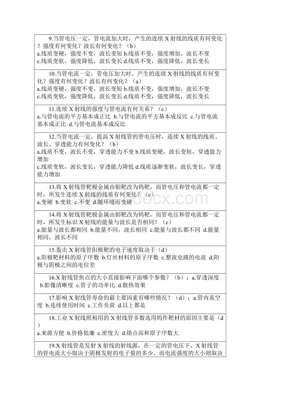 初中级无损检测技术资格人员射线检测考题汇编2Word下载.docx_第2页