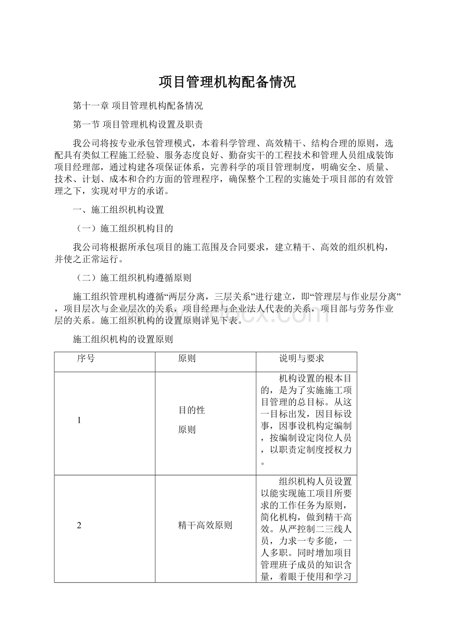 项目管理机构配备情况.docx_第1页