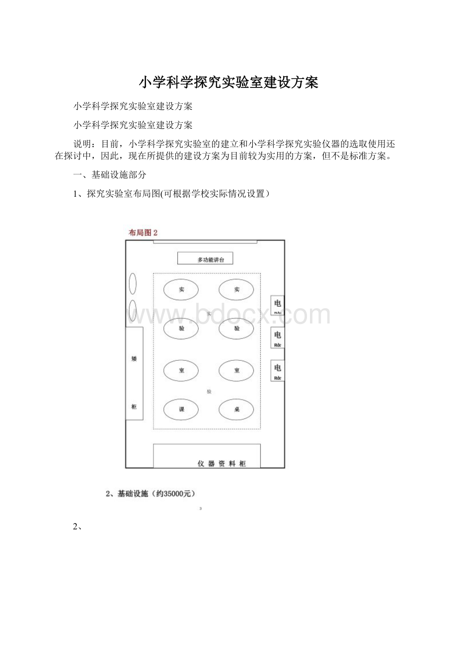 小学科学探究实验室建设方案.docx_第1页