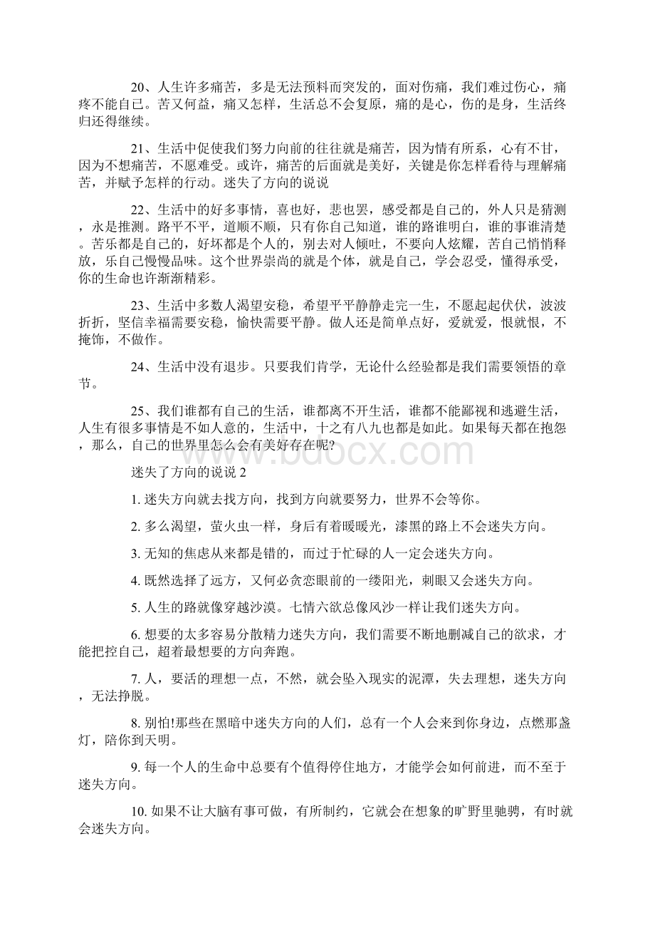 生活迷失了方向的说说迷失了方向的说说3篇Word格式文档下载.docx_第3页