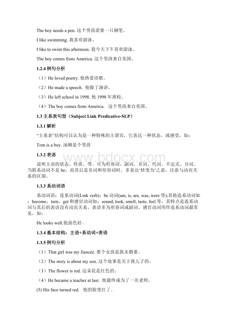 英语句子的基本句型和成分含例题及复习资料解析.docx_第3页