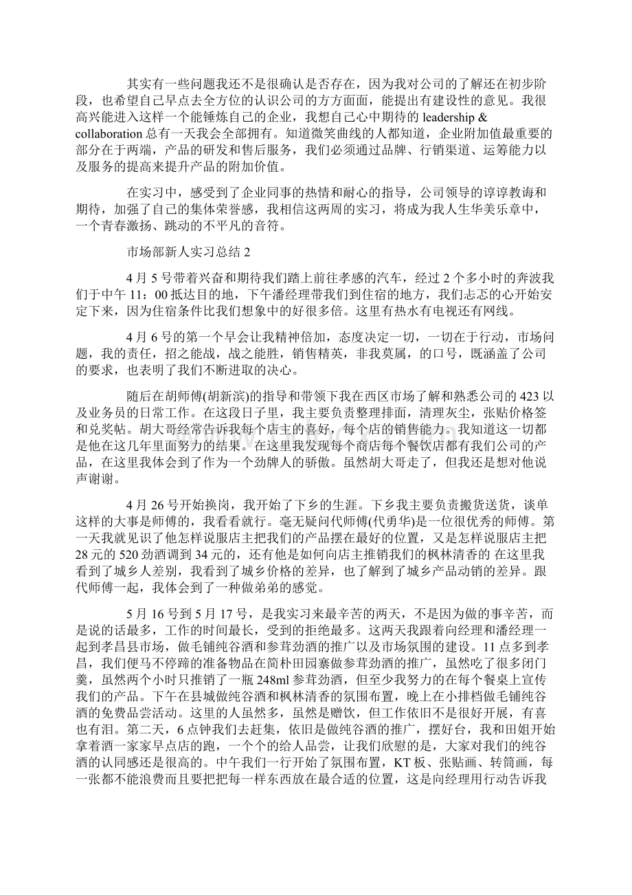 市场部新人实习总结五篇.docx_第3页