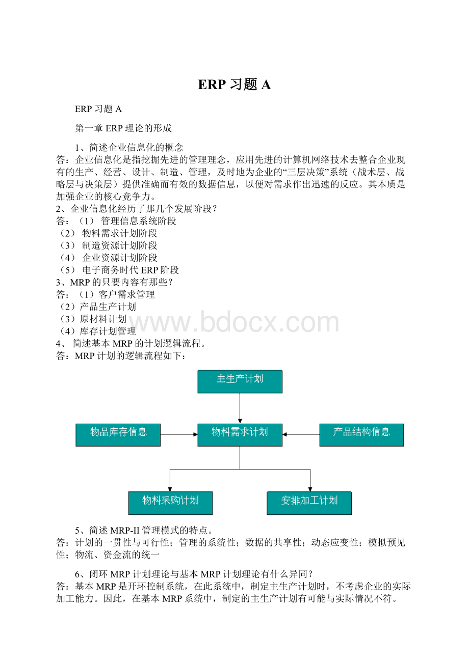 ERP习题A.docx