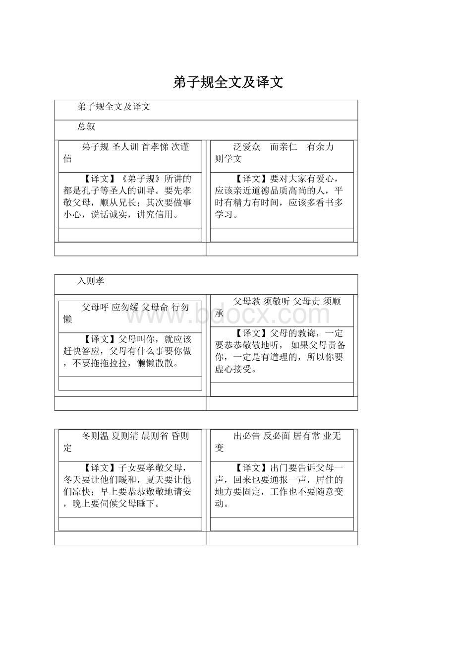 弟子规全文及译文.docx_第1页