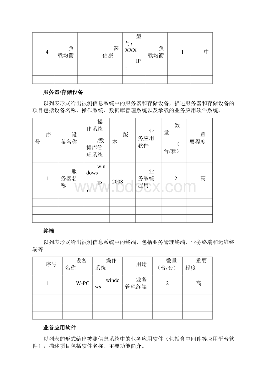 信息系统安全等级保护测评自查Word格式文档下载.docx_第3页