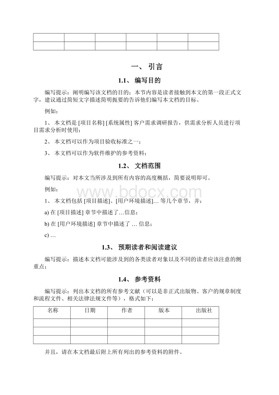 软件项目需求调研报告模板.docx_第2页