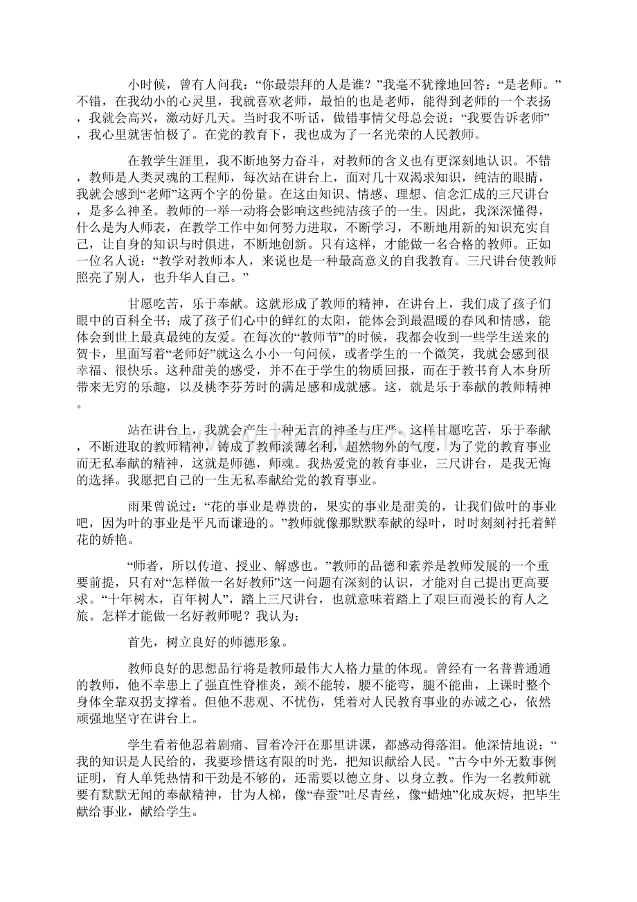 热门小学教师师德师风演讲稿文档格式.docx_第3页