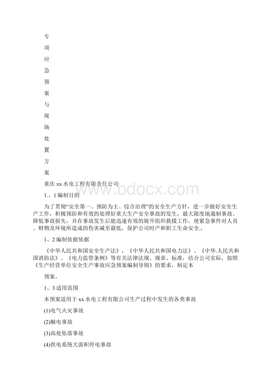 综合应急预案专项应急预案与现场处置方案.docx_第2页