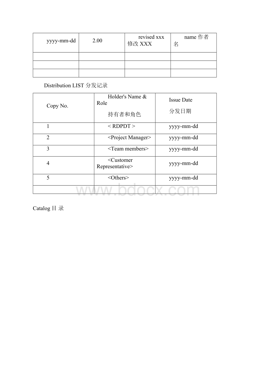 项目管理计划书经典模板.docx_第2页