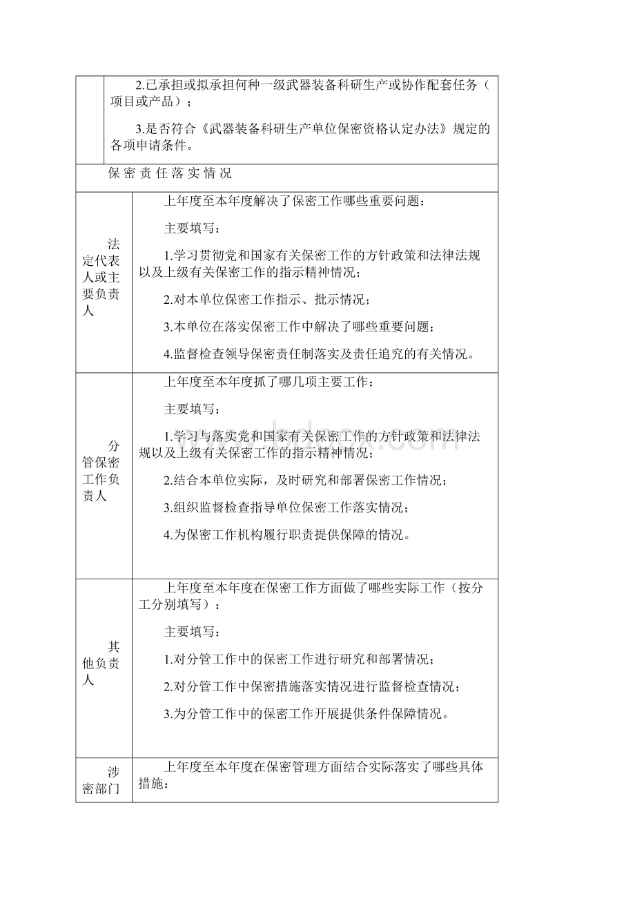 最新武器装备科研生产单位保密资格申请书.docx_第3页