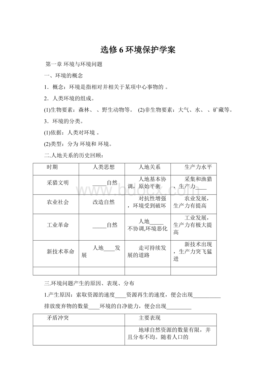 选修6环境保护学案.docx_第1页