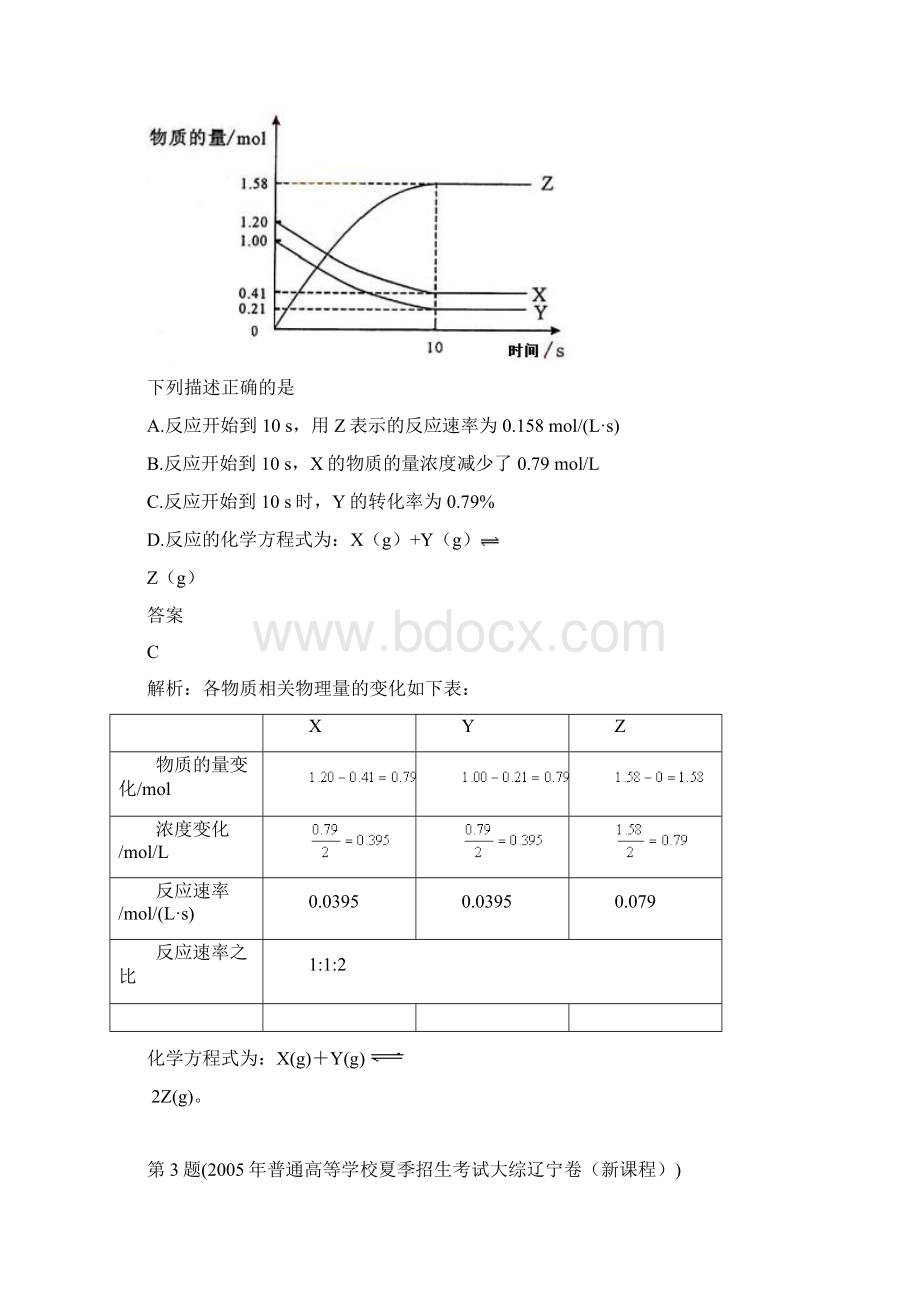 化学反应速率10年高考化学试题汇总.docx_第2页