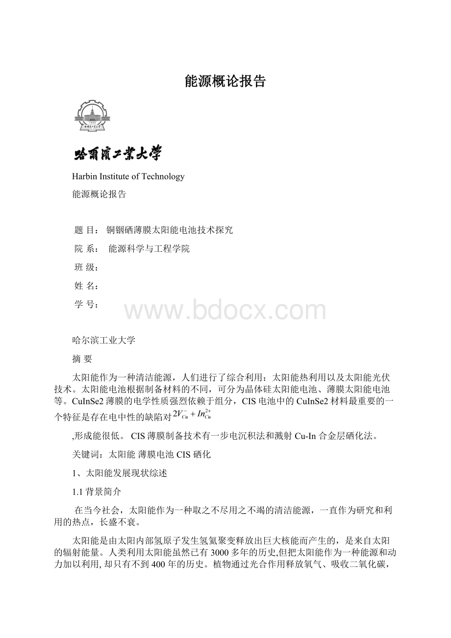 能源概论报告Word格式.docx_第1页