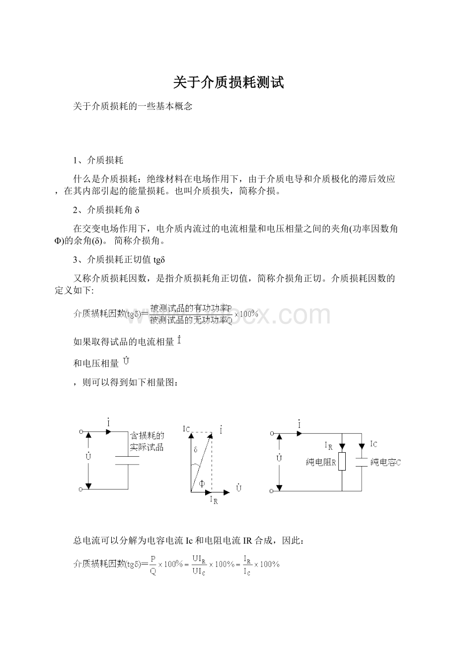 关于介质损耗测试.docx