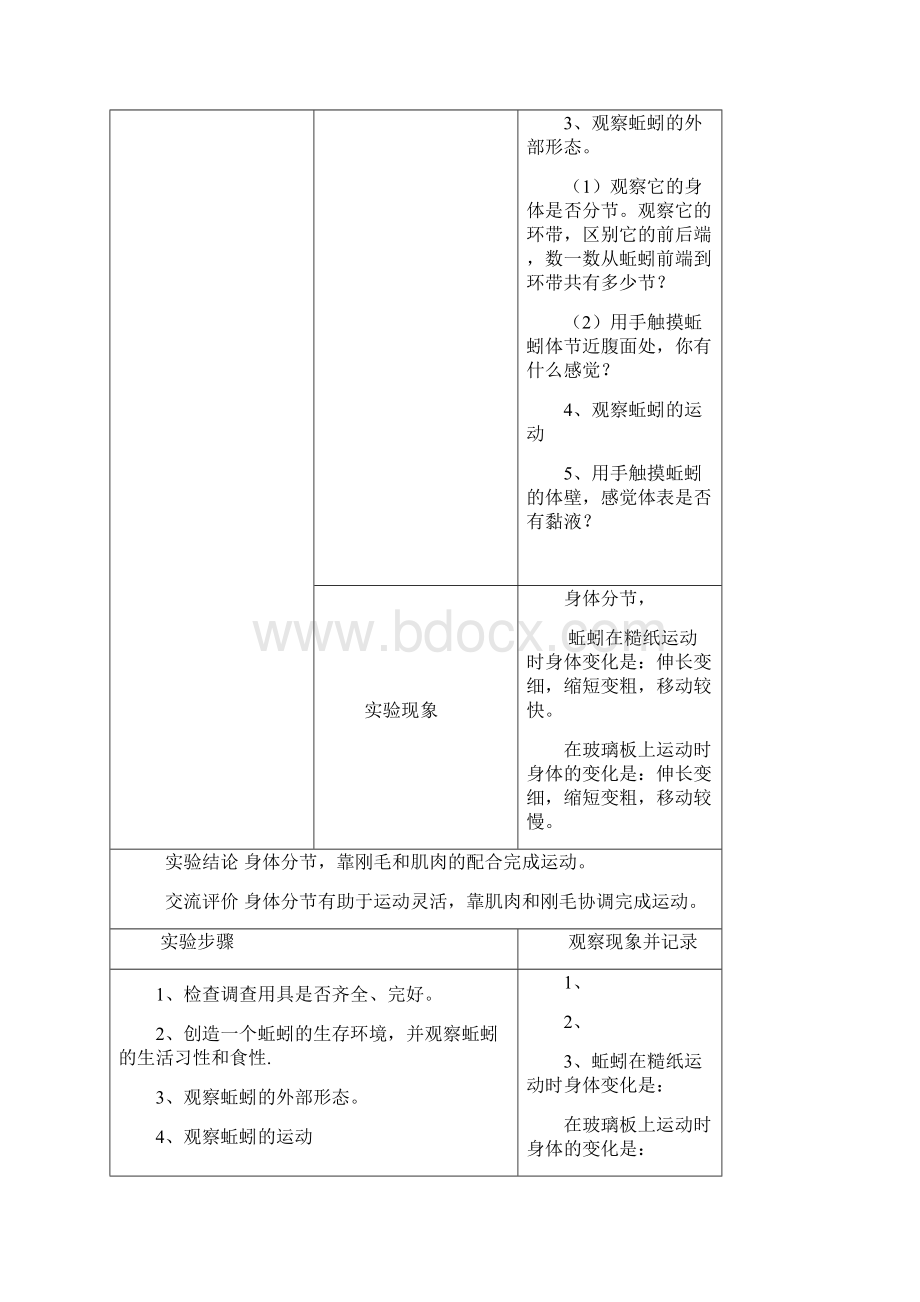 新人教版八年级生物上学期实验报告记录学生用.docx_第2页