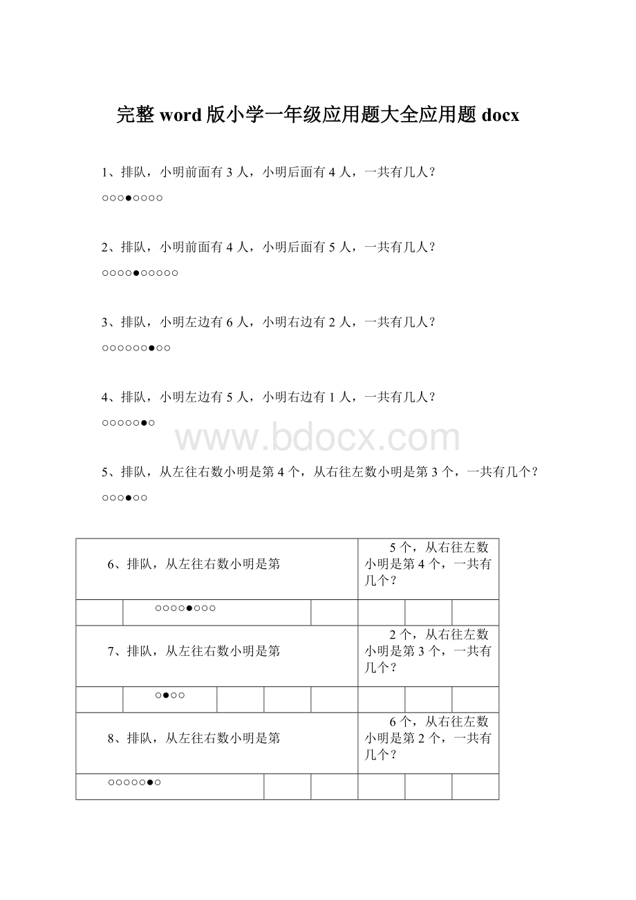 完整word版小学一年级应用题大全应用题docx.docx_第1页