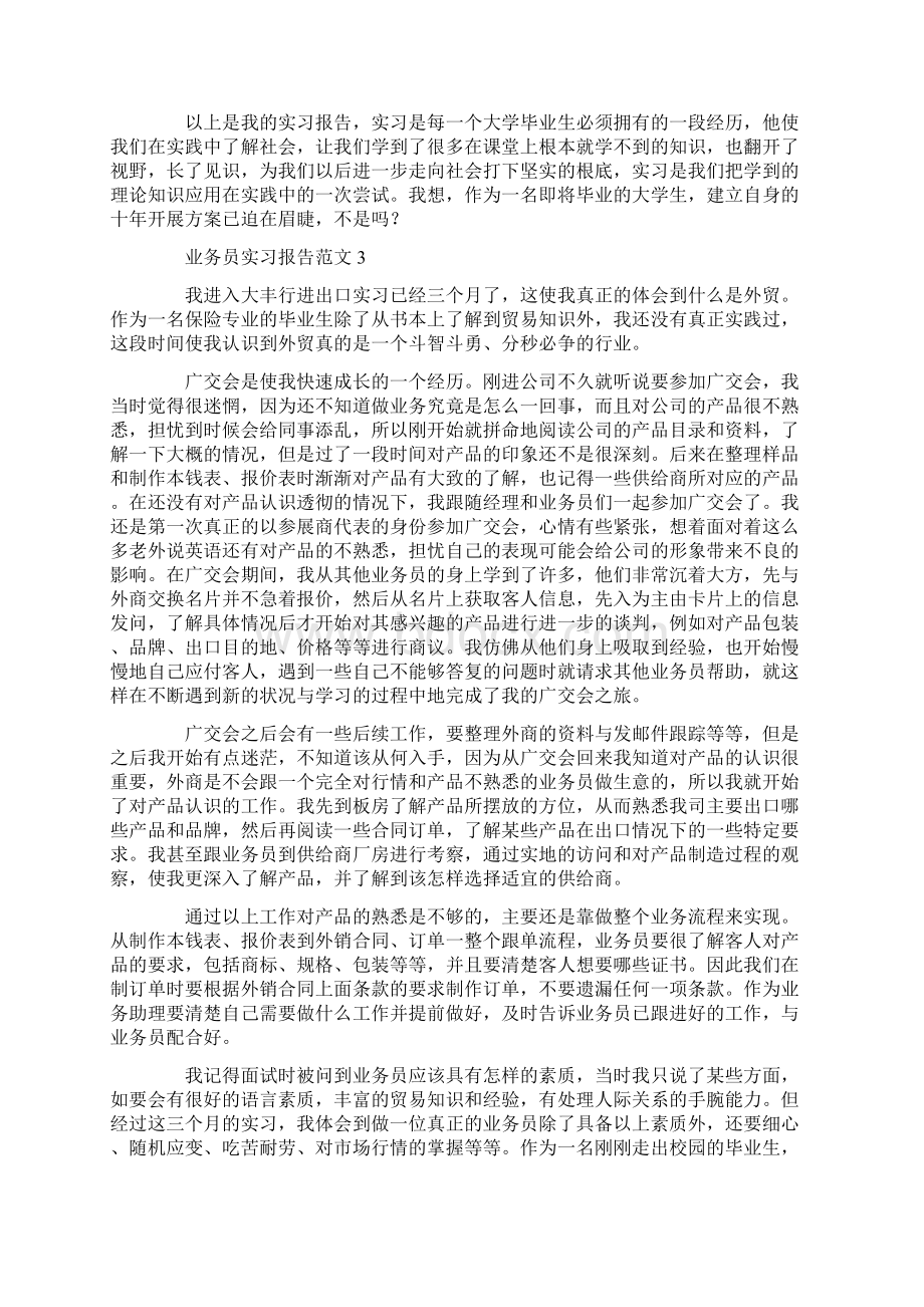 业务员实习报告范文4篇Word文档下载推荐.docx_第3页