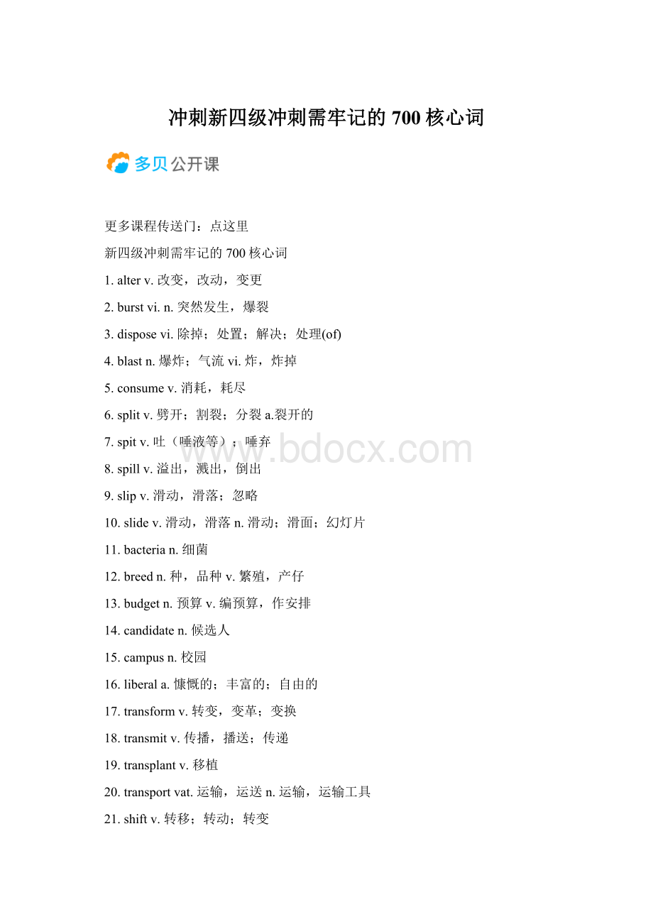 冲刺新四级冲刺需牢记的700核心词.docx_第1页