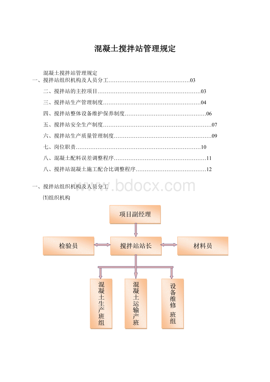 混凝土搅拌站管理规定Word格式.docx_第1页