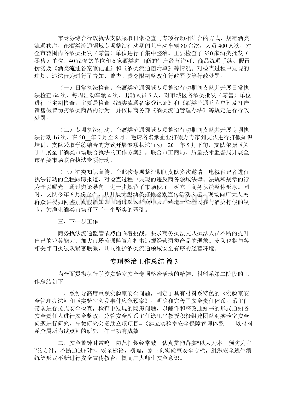 关于专项整治工作总结合集5篇.docx_第2页