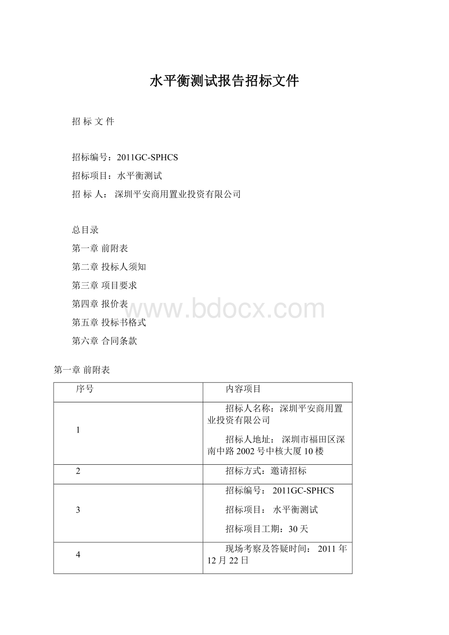 水平衡测试报告招标文件.docx_第1页