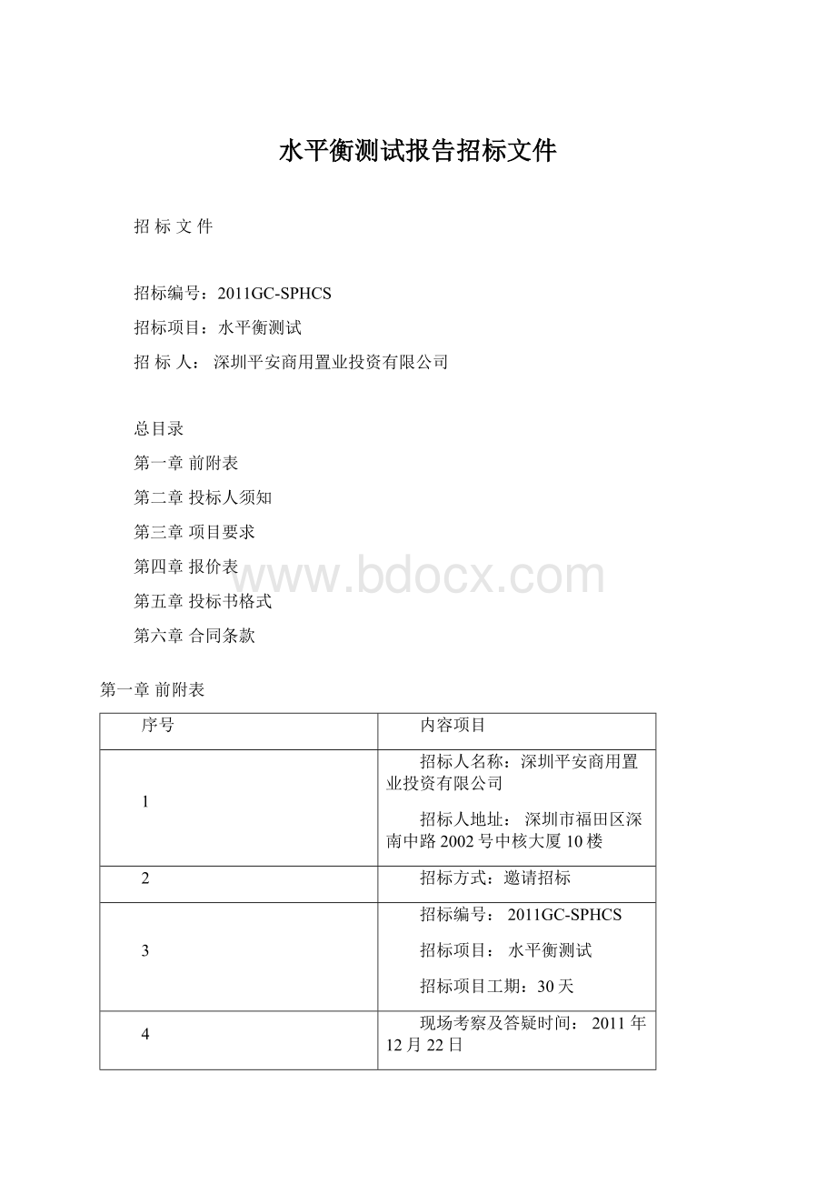 水平衡测试报告招标文件.docx