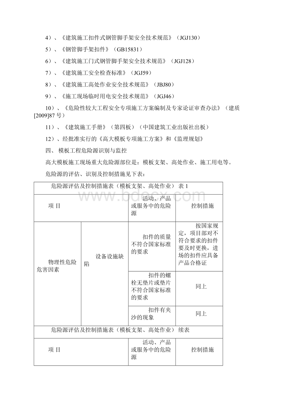 工程高大模板工程监理实施细则Word下载.docx_第3页