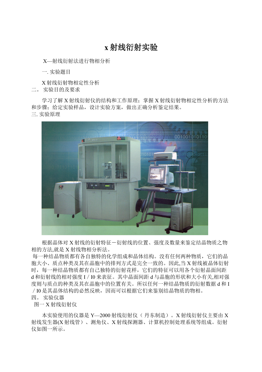 x射线衍射实验Word下载.docx