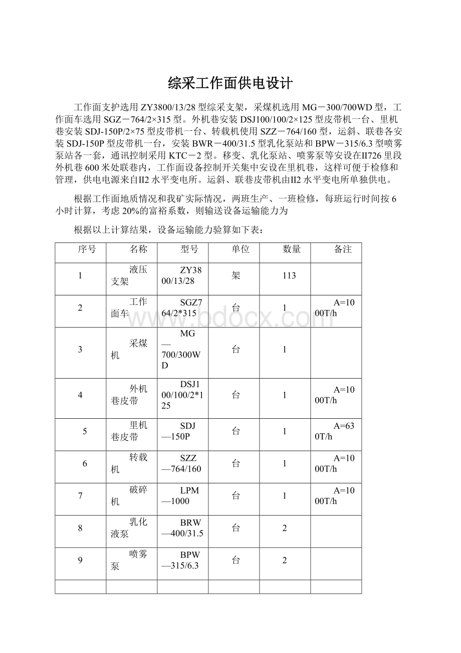 综采工作面供电设计.docx_第1页