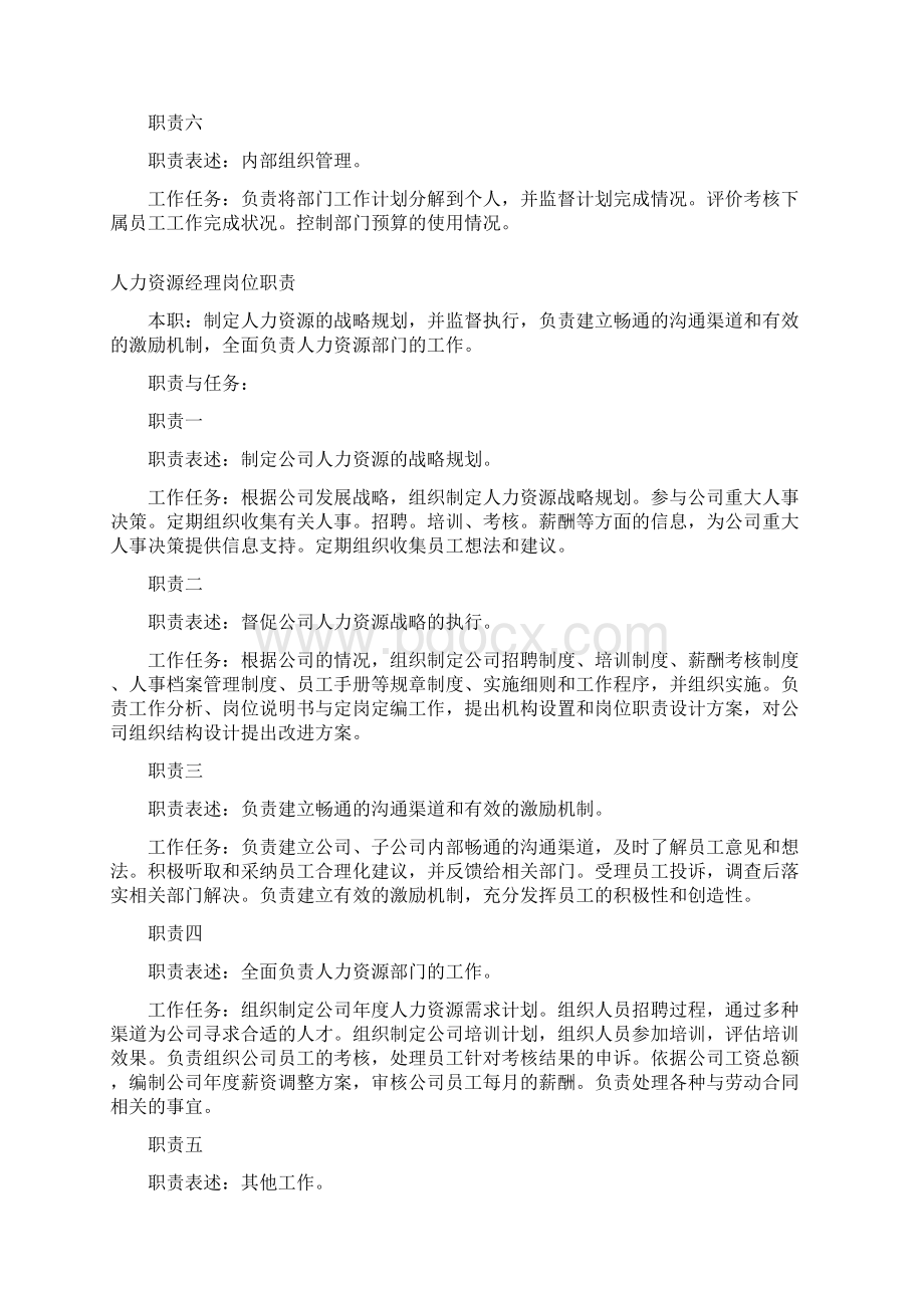 人力资源岗位职责.docx_第2页