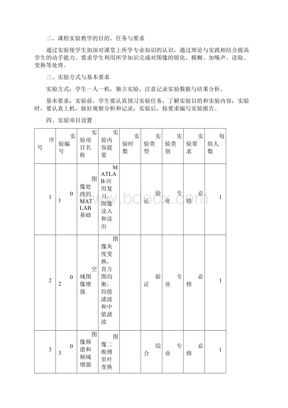 《数字图像处理》实验教学大纲.docx_第2页