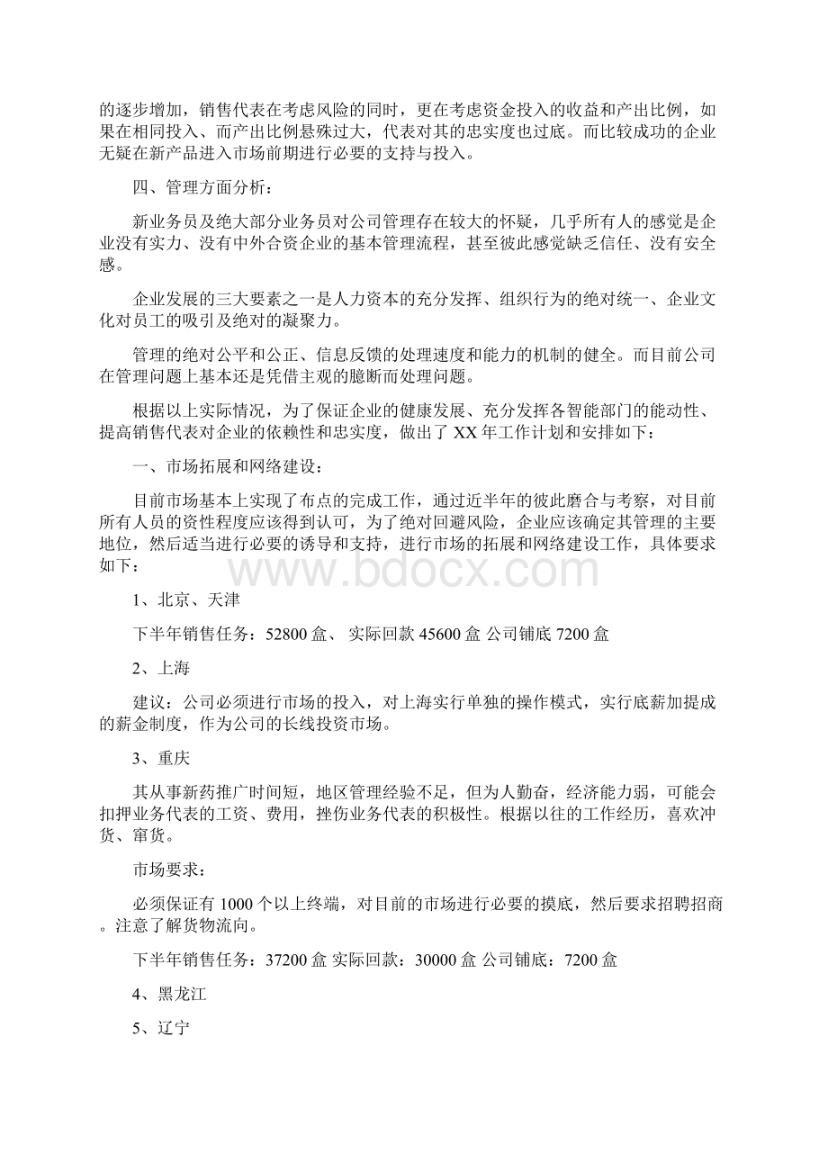 药品销售工作计划1与药品销售工作计划措施汇编doc.docx_第3页