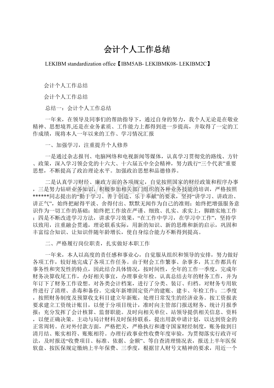 会计个人工作总结.docx