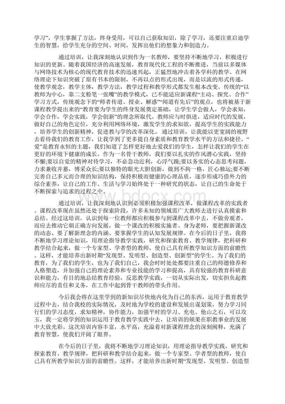 骨干教师培训工作总结范文doc文档格式.docx_第2页