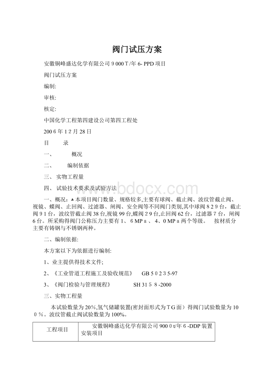 阀门试压方案.docx