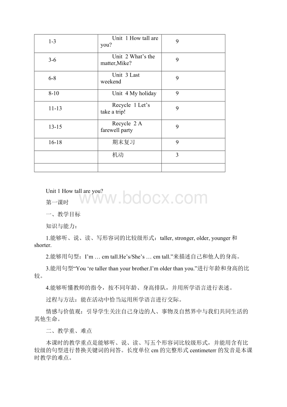 pep六年级下册英语教案新部编本全册Word下载.docx_第3页