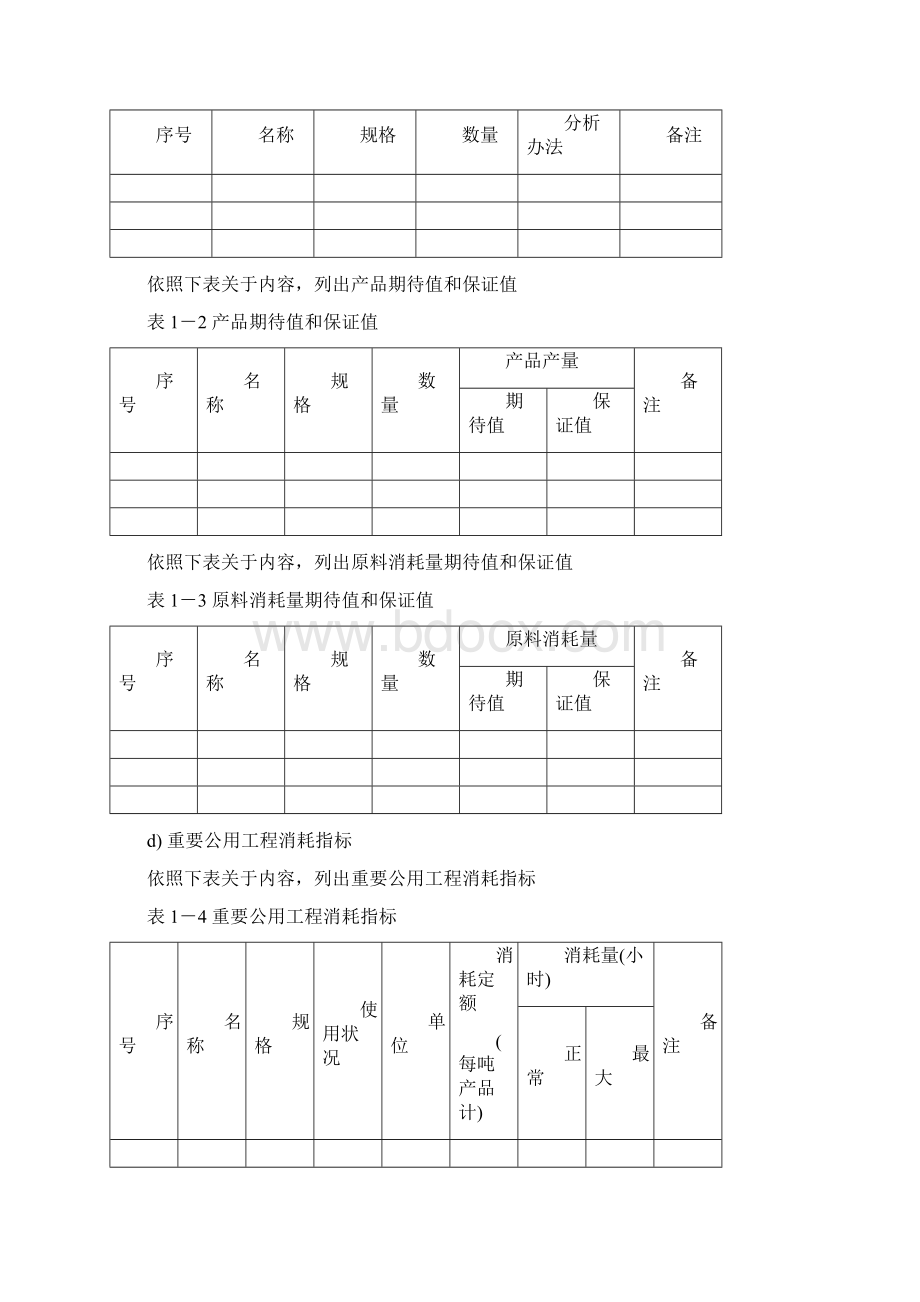 工艺包设计内容和深度规定样本.docx_第3页