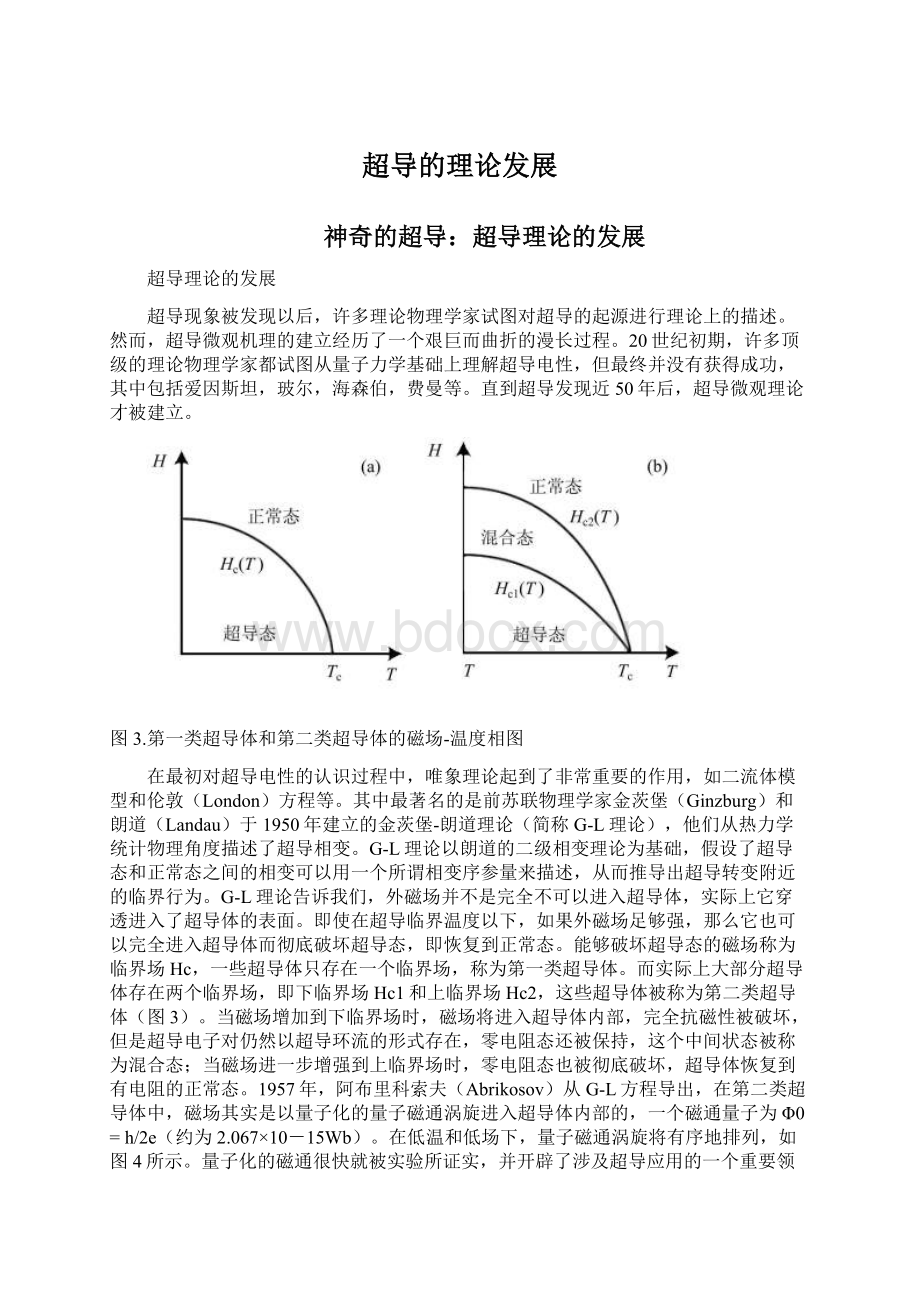 超导的理论发展.docx