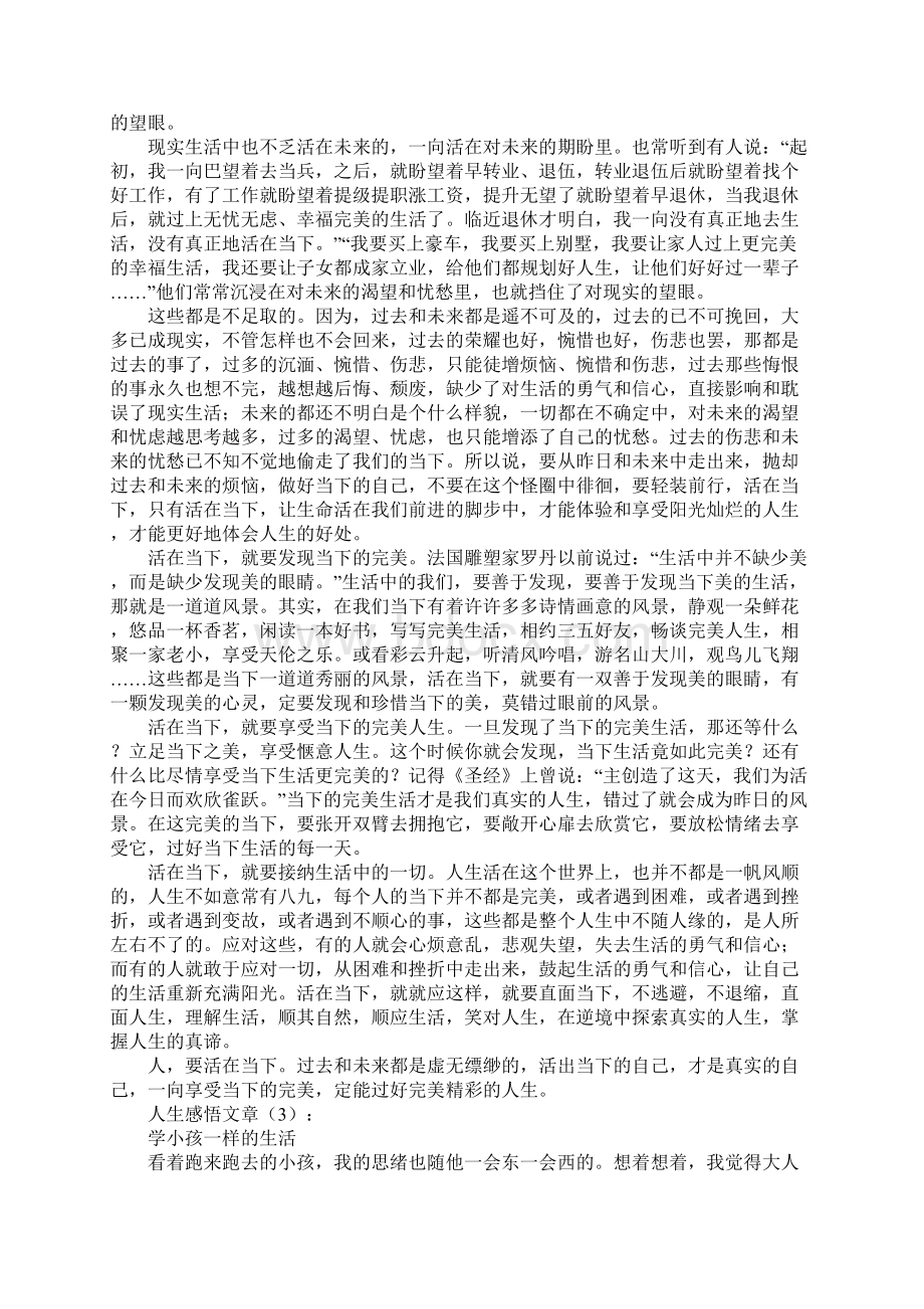 最新关于人生感悟文章汇总.docx_第2页