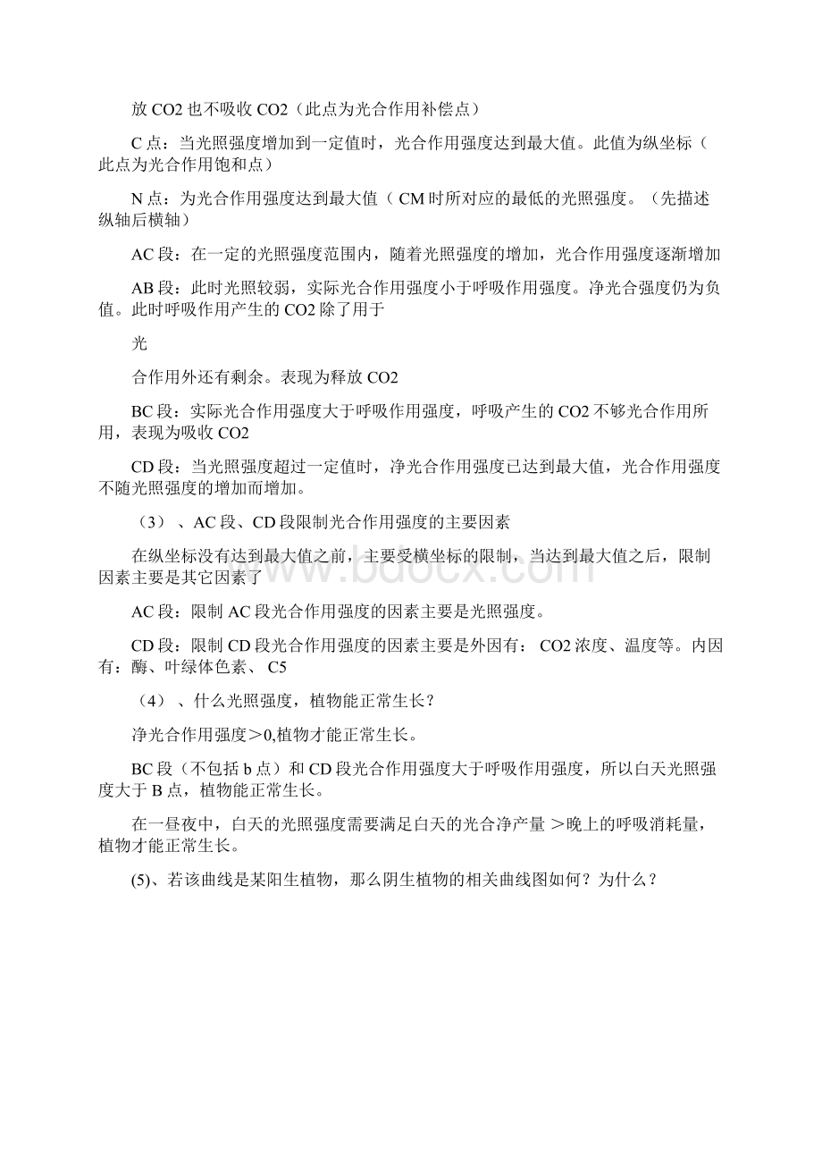 光合作用曲线图分析大全Word文档下载推荐.docx_第2页