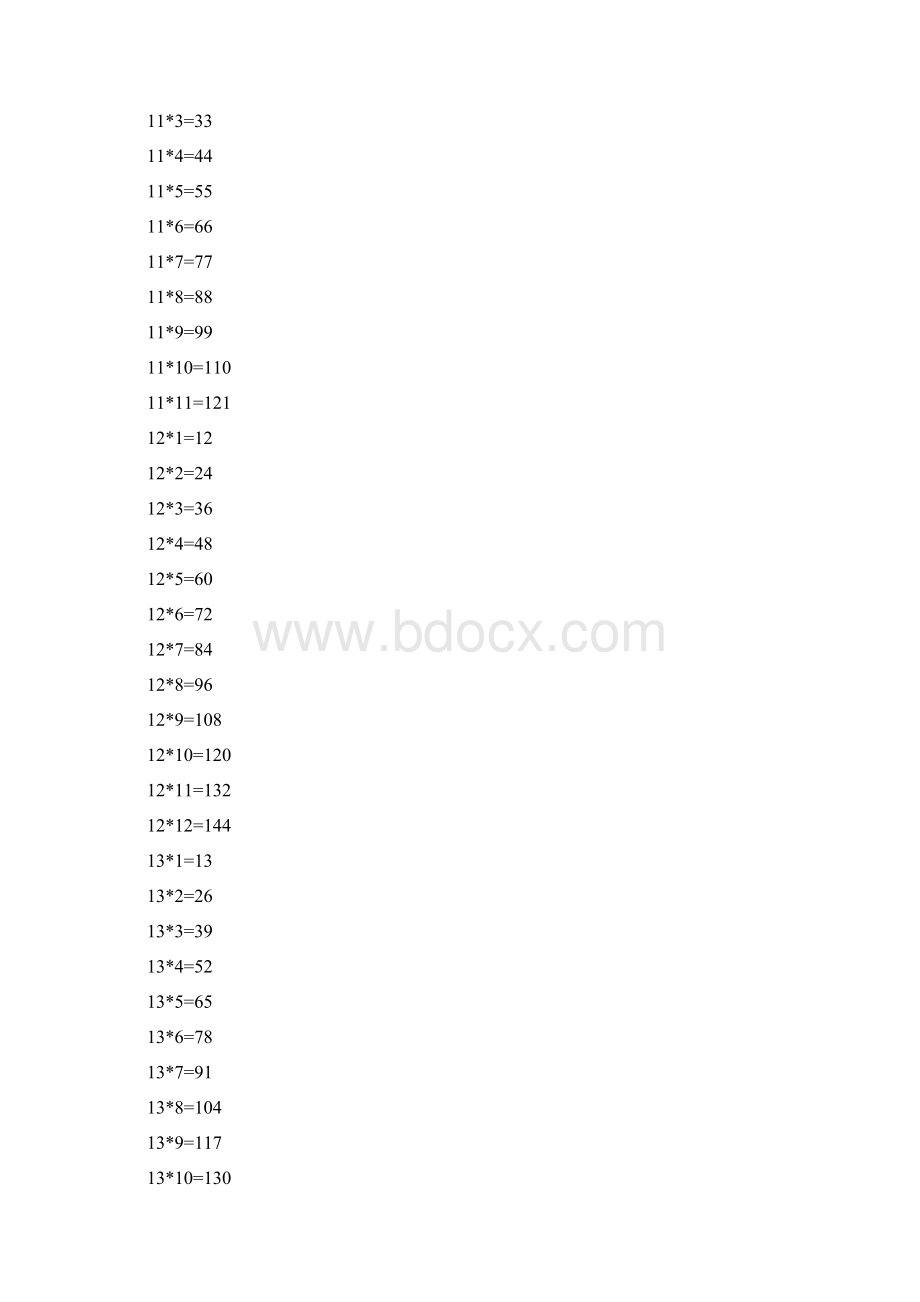 1到50的乘法口诀表Word格式.docx_第3页