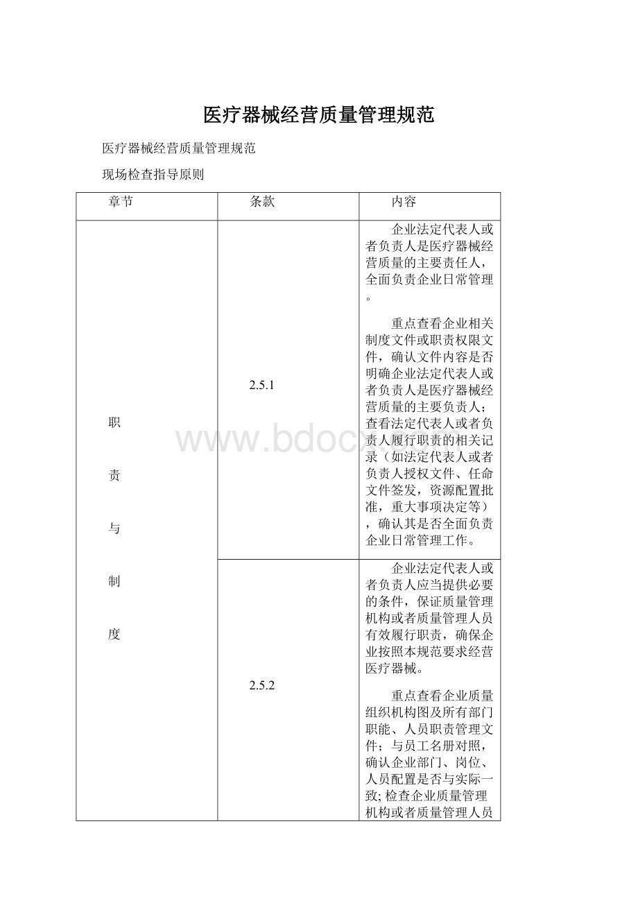 医疗器械经营质量管理规范.docx