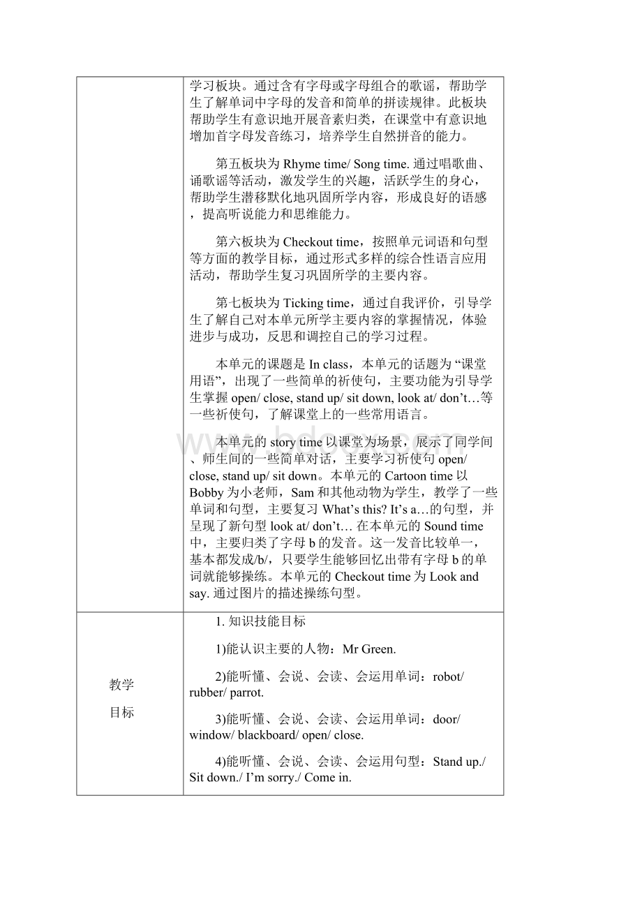 译林版牛津英语三年级下册第一单元 教案.docx_第2页