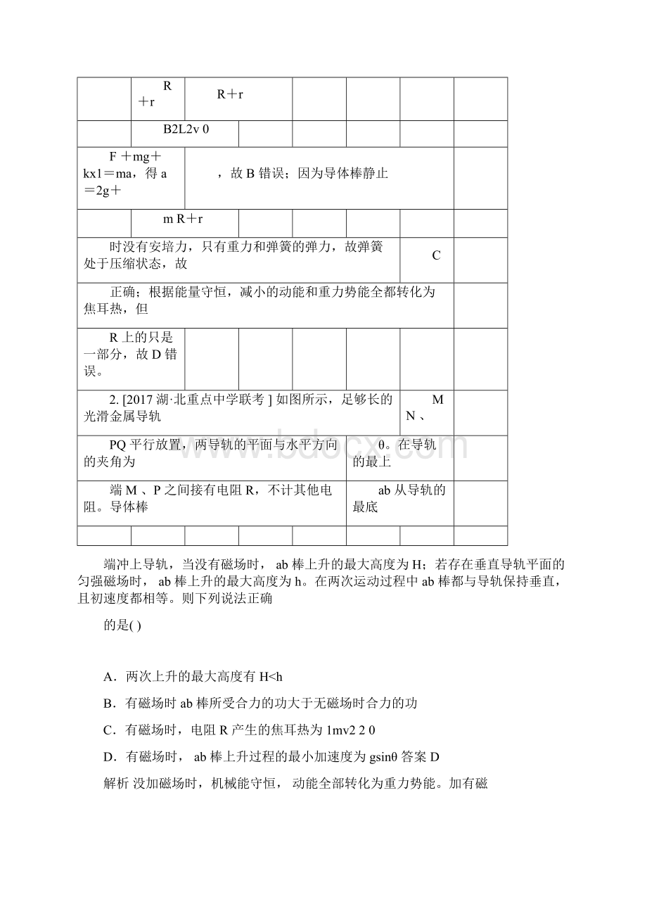 届高考物理一轮复习练习第十章第4讲电磁感应规律的综合应用二动力学和能量.docx_第3页