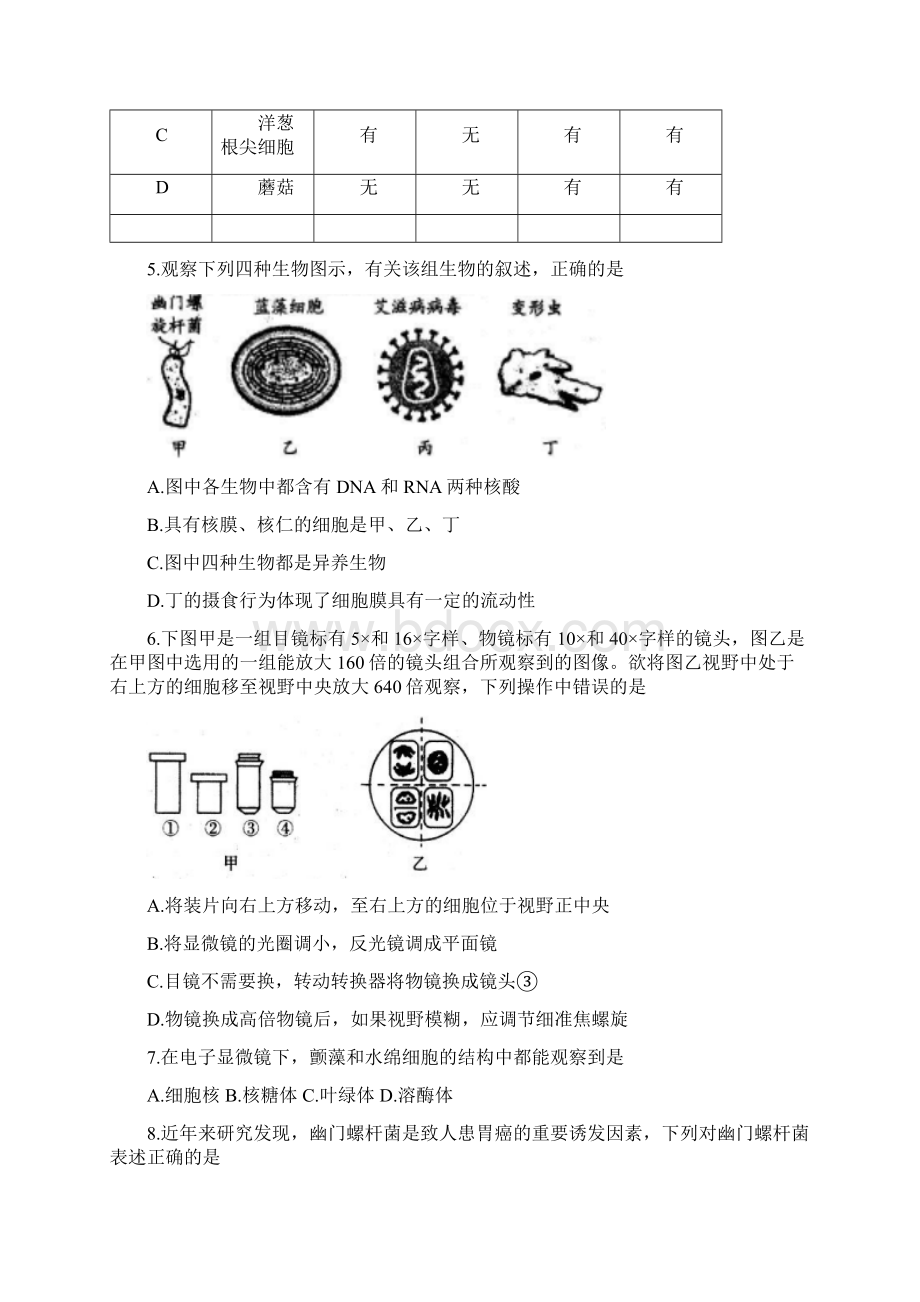 河北省石家庄市高一上学期期末考试生物试题 Word版含答案.docx_第2页