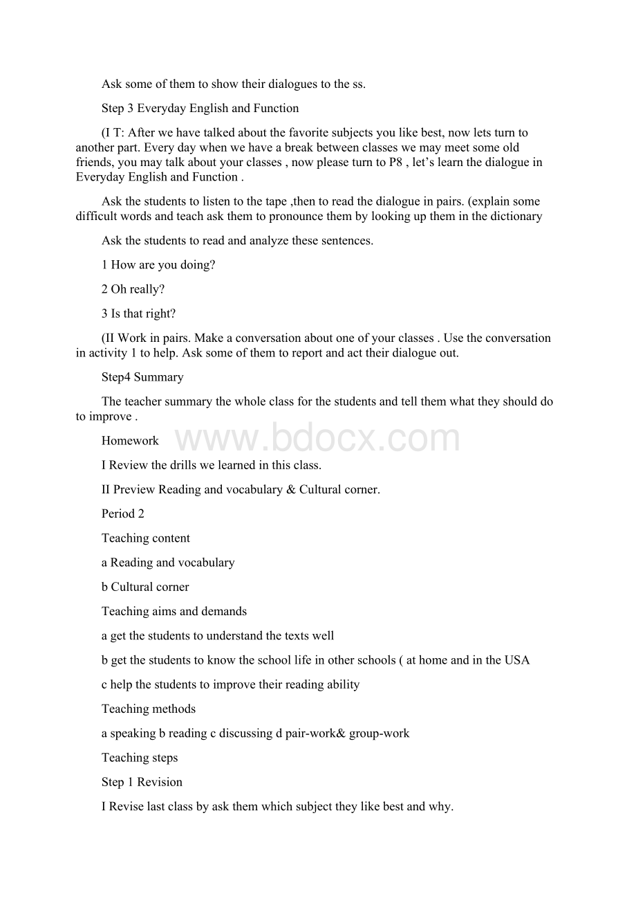 完整word版外研版高中英语必修一Module1教案精.docx_第3页