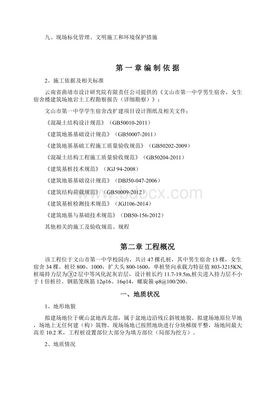 旋挖桩专项施工方案Word文档下载推荐.docx_第2页