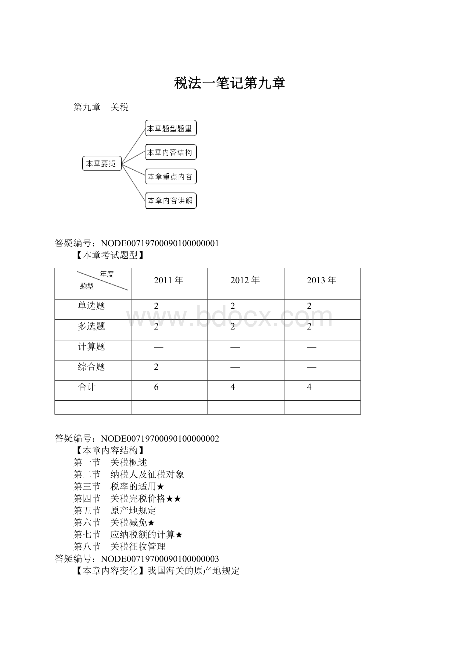 税法一笔记第九章Word下载.docx_第1页