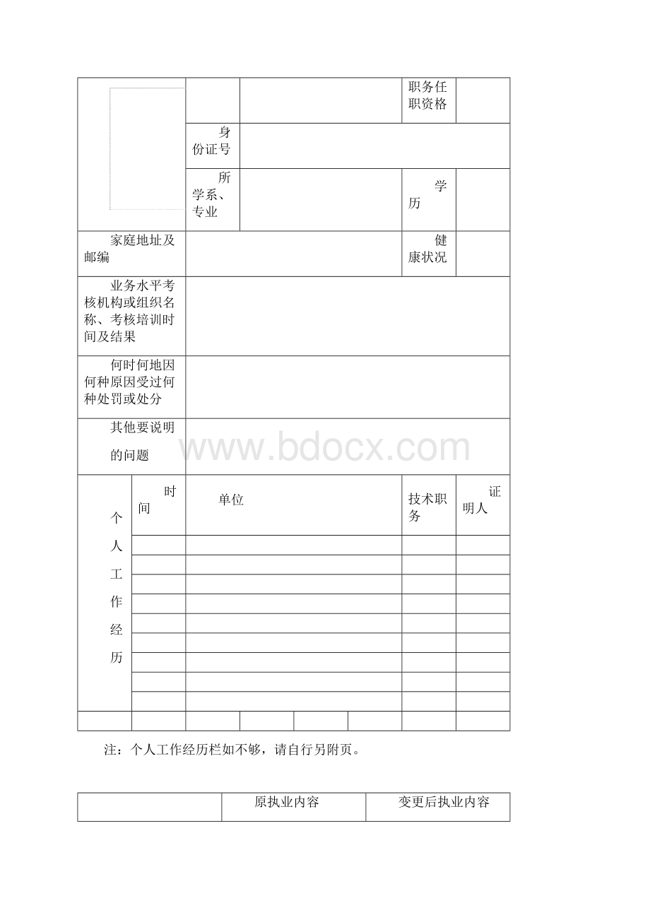 最新医师变更执业地点申请表Word下载.docx_第2页